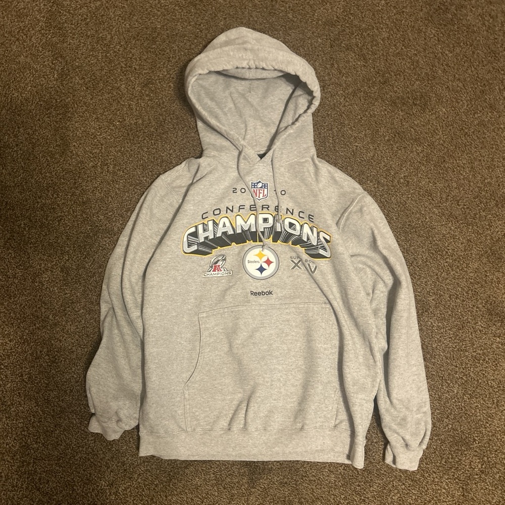Reebok Gray Hoodie with Logo